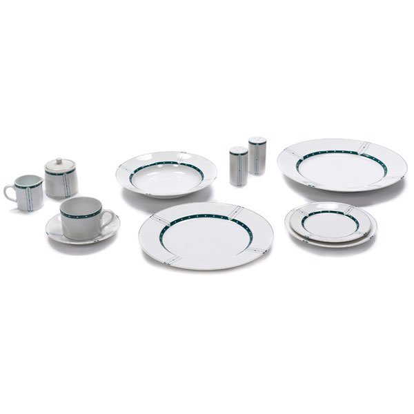 214: Swid Powell "Cityline" china, "Chicago" pattern