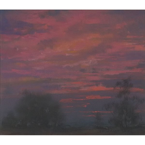 Joe Theodore Waano Gano: Joe Theodore Waano Gano (American, 1915-1982) "Southwestern Landscape," c. 1950, pastel, 10" x 11.5", signed lower right, framed