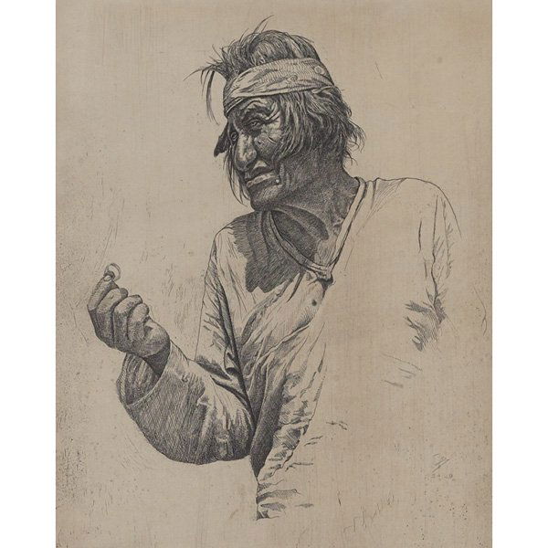 Group of three Southwest prints: Group of three Southwest prints, John Edward Borein (American, 1872-1945) "Church at Acoma," c. 1915, etching, 7.75" x 11.75", signed in plate lower left, Eric Dewolf (American, 20th century) "Navajo