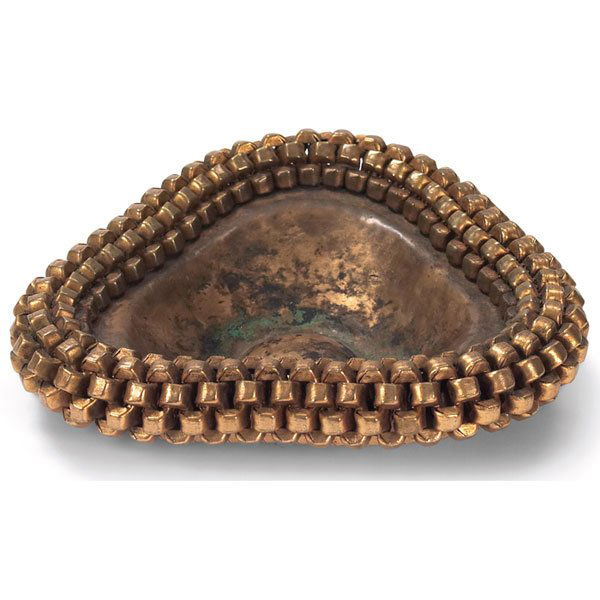 Line Vautrin "Cendrier": Line Vautrin "Cendrier", France, copper and brass, c.1965, stamped "Made in France", 5.25"dia, very good condition