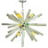 1009: 1960s Italian starburst hanging lamp