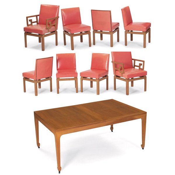 Baker Furniture dining table and chairs