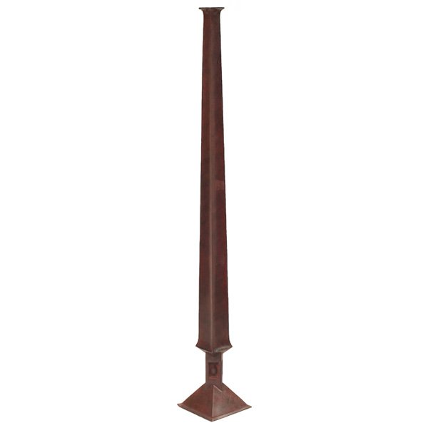 Frank Lloyd Wright weed vase, Frank Lloyd Wright F: Frank Lloyd Wright weed vase, 1992, produced by the Frank Lloyd Wright Foundation, manufactured by Historical Arts and Casting, Inc., signed and numbered 223, 4"w x 4"d x 23"h