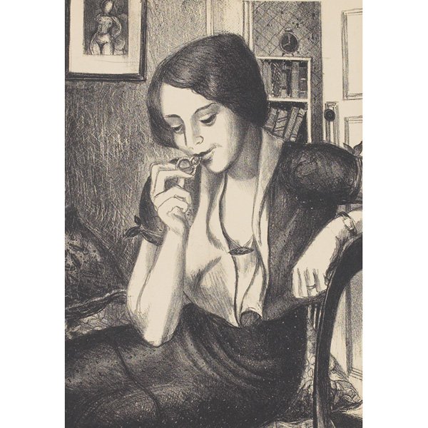 Aaron Bohrod: Aaron Bohrod (American, 1907-1992) "Sun over Montparnasse," c. 1940, lithograph, 12.5" x 8.75", pencil signed lower right, edition 250, framed; with Aaron Bohrod "The Pretzel," 1931, lithograph, 11.75