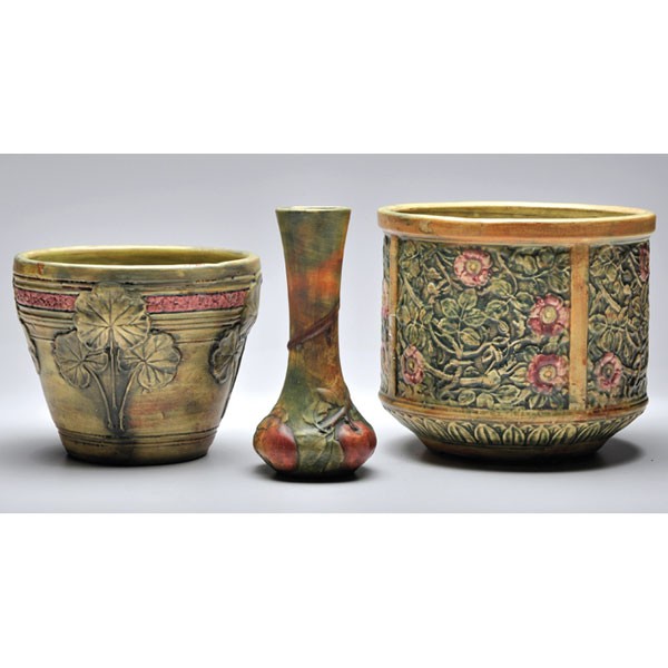 Weller jardiniere; Weller Bonito vase; Weller Flemi