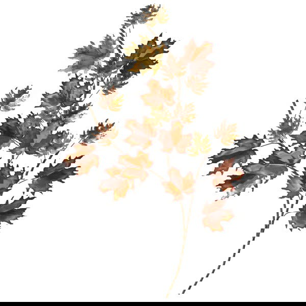 Curtis Jere wall sculpture, maple leaf branch: Curtis Jere wall sculpture, maple leaf branch, signed and dated 1972, 52" x 34" x 6"d, excellent condition
