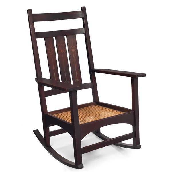 Gustav Stickley rocker, Harvey Ellis-designed form