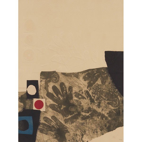 Antoni Clave (Spanish, 1913-2005) "Abstract Compos: Antoni Clave (Spanish, 1913-2005) "Abstract Composition," c. 1975, mixed media, 30" x 22", pencil signed and numbered, edition of 80, framed