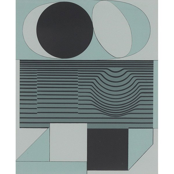Victor Vasarely (French/Hungarian, 1906-1997) "Abs: Victor Vasarely (French/Hungarian, 1906-1997) "Abstract Composition," c. 1970, screenprint, 18.5" x 15.25", pencil signed, framed