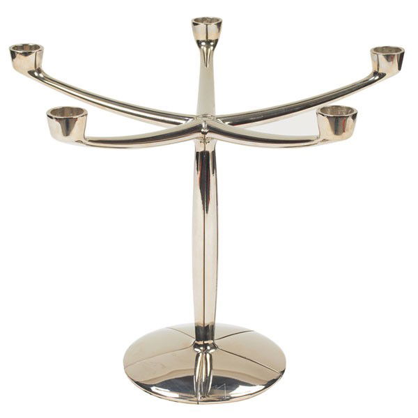 Marcel Wanders "Lucy" candelabra, for Droog Desig: Marcel Wanders "Lucy" candelabra, for Droog Design, nickel-plated, 13"dia x 10.25"h, excellent condition