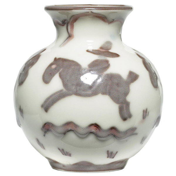 Rookwood vase, horses and trees, Elizabeth Barrett