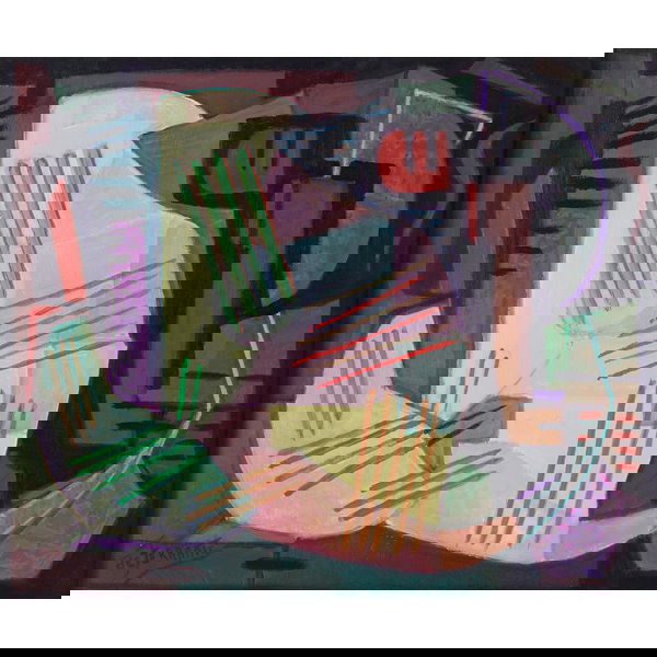 Mario de Ferrante, "Untitled", oil: Mario de Ferrante (Italian/American, 1898-1992), "Untitled", c.1950; oil/canvas, 18" x 24", signed