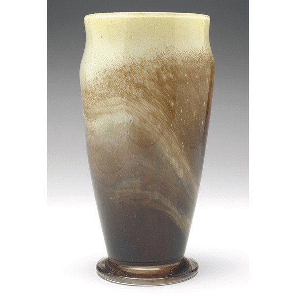Murano vase, tapered form glass in shades of gray 