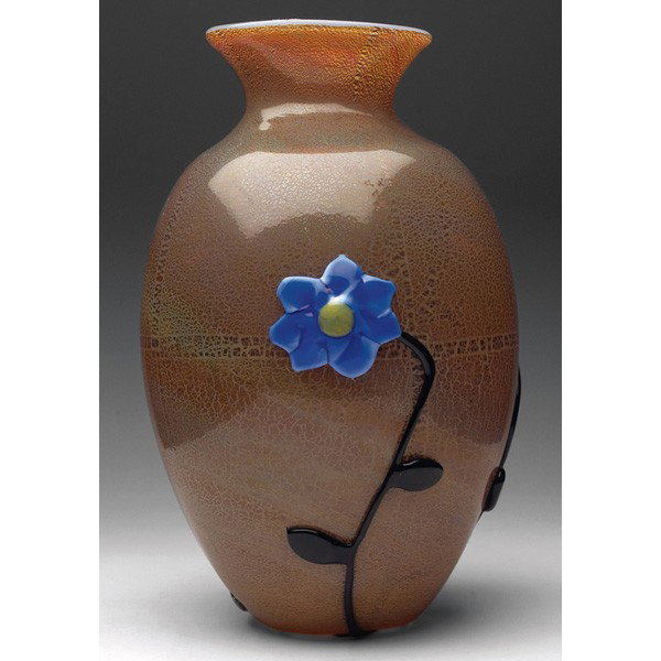 Murano vase, designed by Franco Moretti, bulbous f