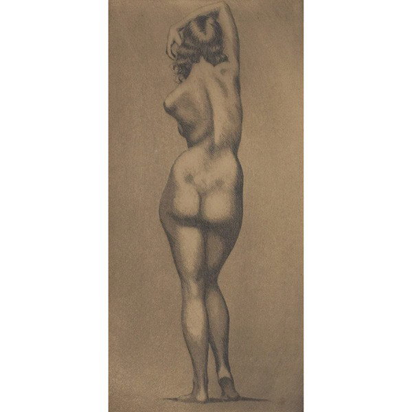 Morris Henry Hobbs: Morris Henry Hobbs (American, 1892-1967) "Judith," c. 1940, etching, 13" x 6.25", pencil signed and titled, framed
