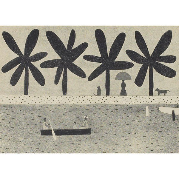 Doris Emrick Lee: Doris Emrick Lee (American, 1905-1983) "Florida Causeway," c. 1950, lithograph, 10" x 14", pencil signed and titled, edition of 250, framed