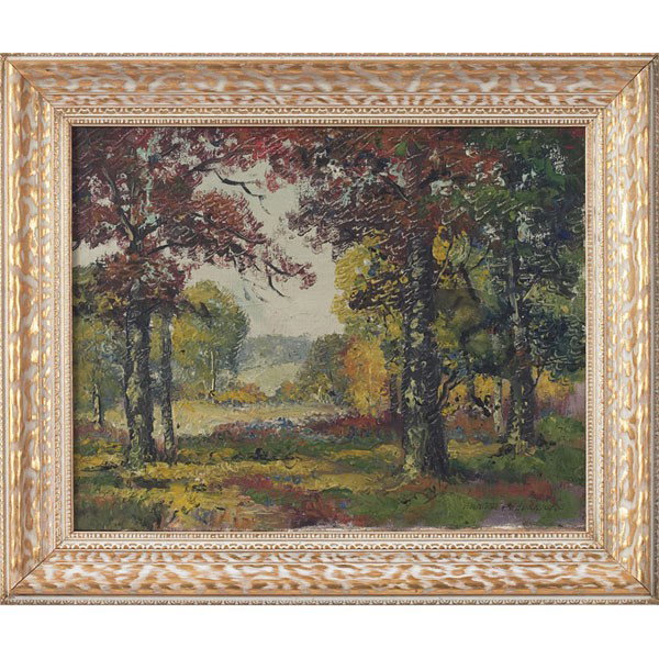 Ernest T. Fredericks: Ernest T. Fredericks (American, 1877-1959) "Landscape," c. 1930, oil on canvas, 11" x 14", signed lower right, framed