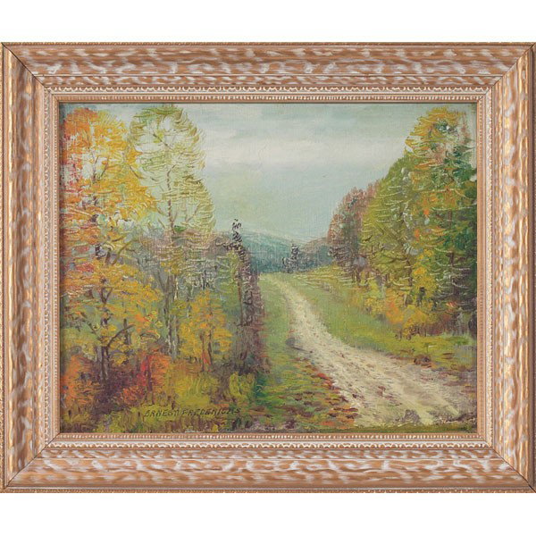 Ernest T. Fredericks: Ernest T. Fredericks (American, 1877-1959) "Landscape," c. 1930, oil on canvas, 11" x 14", signed lower left, framed