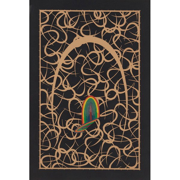 Lucas Samaras: Lucas Samaras (American/Greek, b. 1936) "Hook," 1972, screenprint, 32" x 21.5", pencil signed, dated and numbered, edition of 150, framed