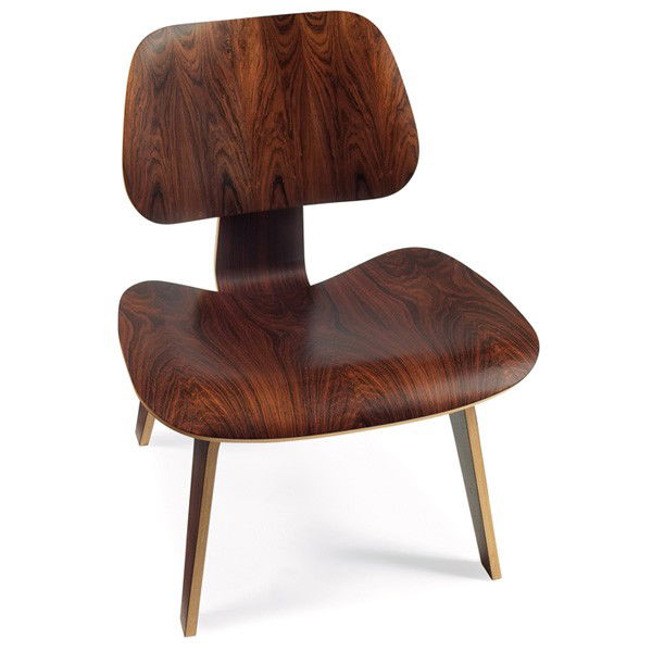Charles & Ray Eames LCW: Charles & Ray Eames LCW, by Herman Miller, c. 1996, molded rosewood plywood, numbered 108/500, from a reissue of 500 examples, provenance: retired Herman Miller employee, made of old stock rosewood, o