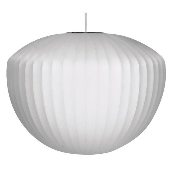 George Nelson Bubble lamp 20w x 15h: George Nelson Bubble lamp, by Howard Miller, new old stock, original box, includes original ceiling cap, signed with Howard Miller decal, 20"w x 15"h, never used, excellent original condition