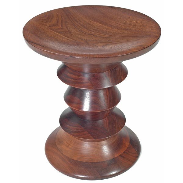 Charles and Ray Eames Time-Life stool: Charles and Ray Eames Time-Life stool, by Herman Miller, turned form in walnut, 13.25"dia. x 14.75"h, original finish, excellent condition