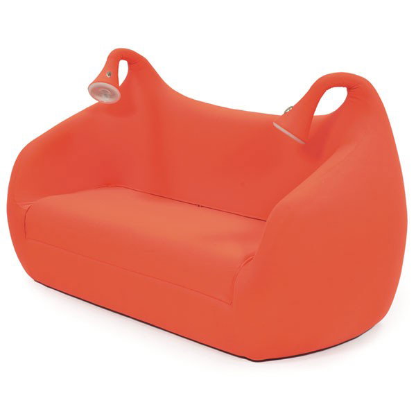 Giovannoni & Rodrigo Torres Morfeo sleeper sofa: Giovannoni & Rodrigo Torres Morfeo sleeper sofa, by Domodinamica, Italy, polyurethane resin covered with elastic fabric, two antennae-like lights, seat unzips to reveal a folding bed frame with mattre