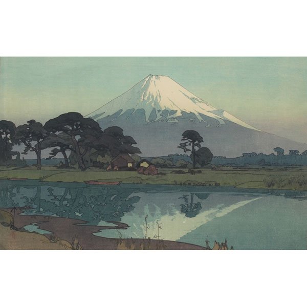 Hiroshi Yoshida, "Suzukawa," 1935, color woodblock: Hiroshi Yoshida (Japanese, 1876-1950) "Suzukawa," 1935, color woodblock, 11" x 15.75", signed and titled in pencil, framed