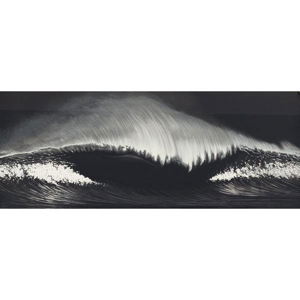 Robert Longo, "Wave," 2003, lithograph and silksc: Robert Longo (American, b. 1953) "Wave," 2003, lithograph and silkscreen, 15.5" x 40", pencil signed, dated and numbered, edition of 108, unframed
