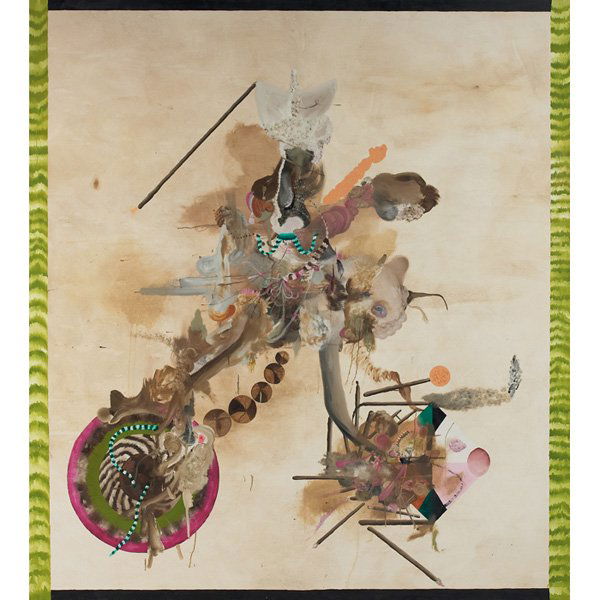 Michael Bauer, "Control Mama," 2006, oil on canva: Michael Bauer (German, b. 1973) "Control Mama," 2006, oil on canvas, 82.5" x 74.75", signed, titled and dated on verso, unframed. Provenance: HOTEL, London, England; Private Collector