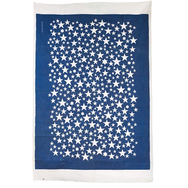 Alexander Girard "Stars" Environmental Enrichment : Alexander Girard "Stars" Environmental Enrichment panel, 1972, for Herman Miller, screen-print on cotton, printed signature and date, image size: 50" x 67.5", good original condition