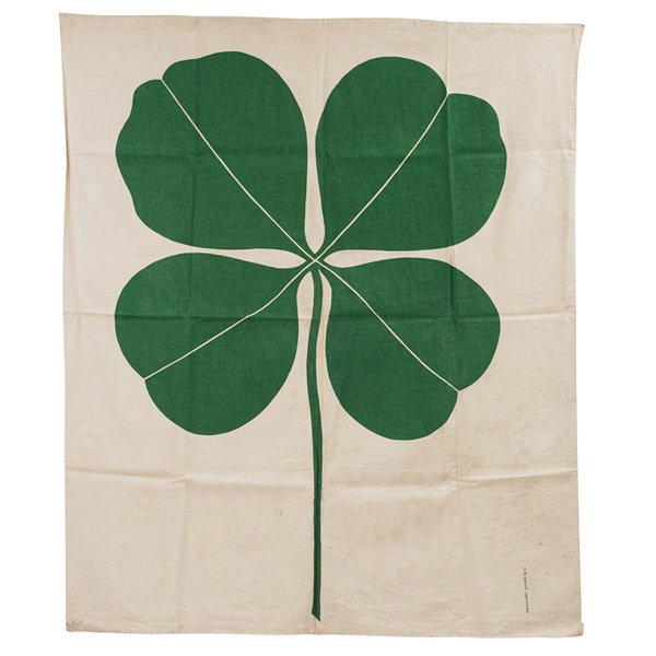 Alexander Girard "Four Leaf Clover" Environmental : Alexander Girard "Four Leaf Clover" Environmental Enrichment panel, 1972, for Herman Miller, screen-print on linen, printed signature and date, 53" x 63", good original condition