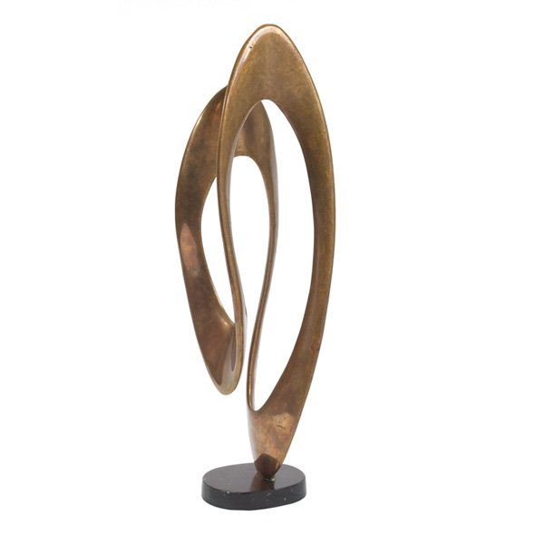 Bill Keating, "Untitled," 1983, bronze: Bill Keating (American, b. 1932) "Untitled," 1983, bronze, 25"h, signed and dated, held on a marble base