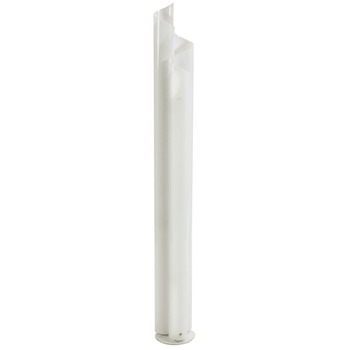 Vico Magistretti Chimera floor lamp Artemide Italy: Vico Magistretti "Chimera" floor lamp, by Artemide, Italy, c. 1969, one-piece molded white plastic shade over a metal base, three working lights, signed on base, 9"dia x 72.5"h, very good original con