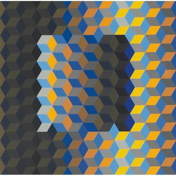 Victor Vasarely (French/Hungarian, 1906-1997) "Untitled: Victor Vasarely (French/Hungarian, 1906-1997) "Untitled," c. 1970, color serigraph, 23.5" x 23.5", pencil signed lower right, numbered lower left, edition of 200, framed