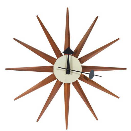 George Nelson Spike Sunburst Wall Clock Howard Miller