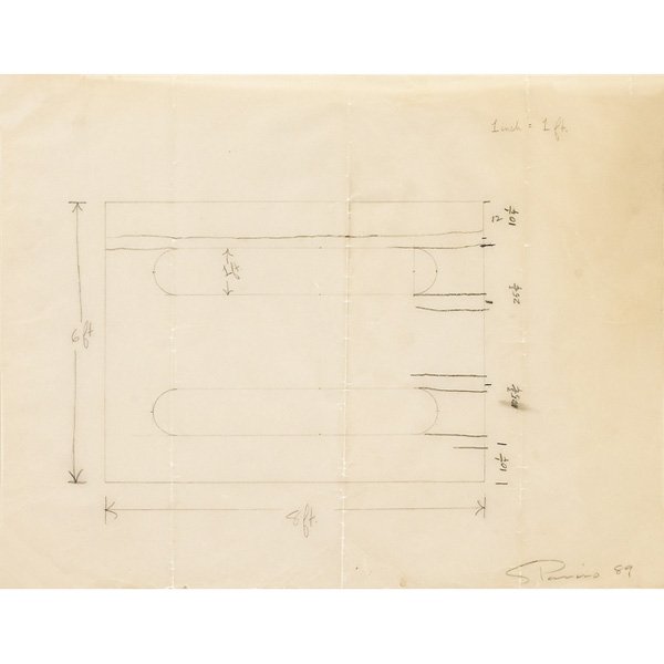 Steven Parrino Untitled graphite on paper: Steven Parrino (American, 1958-2005) "Untitled," 1989, graphite on paper, 10.75" x 13.75", signed and dated lower right, unframed