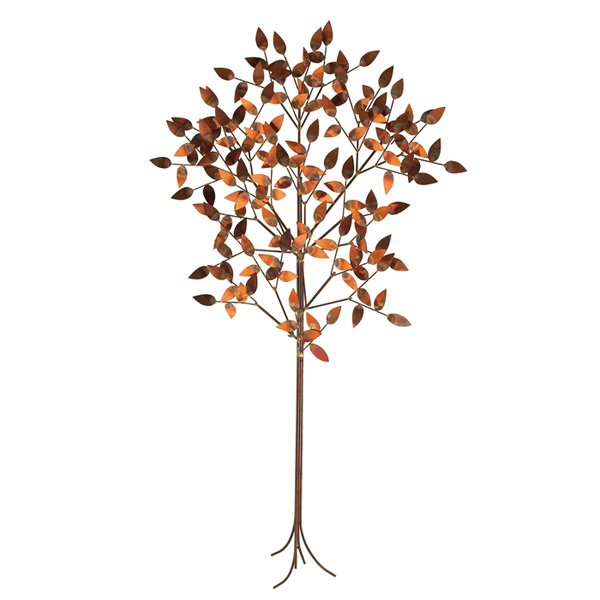 C. Jere tree wall sculpture: C. Jere tree wall sculpture, copper, signed with "C. Jere" label, 34"w x 58"h, excellent original condition