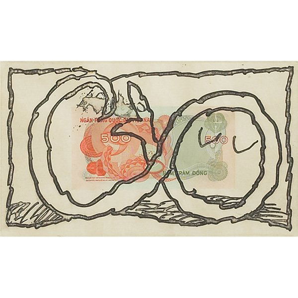 Pierre Alechinsky: Pierre Alechinsky (Belgian, b. 1927) "Untitled," c. 1975, color etching, 6" x 10.75", pencil signed and numbered in margin, edition of 90, framed