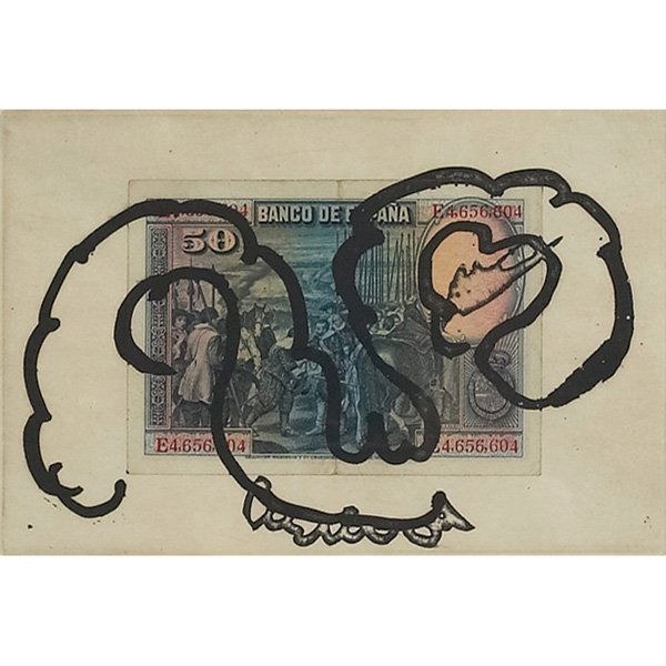 Pierre Alechinsky: Pierre Alechinsky (Belgian, b. 1927) "Untitled," c. 1975, color etching, 5.25" x 8", pencil signed and numbered in margin, edition of 90, framed