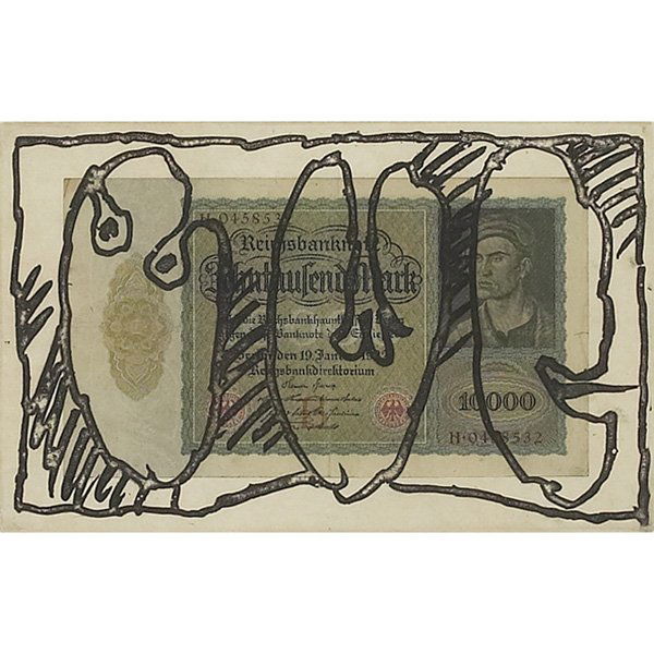 Pierre Alechinsky: Pierre Alechinsky (Belgian, b. 1927) "Untitled," 1975, color etching, 6.75" x 10.5", pencil signed, dated and numbered in margin, edition of 90, framed