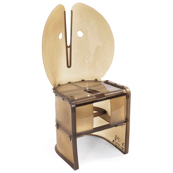 Gaetano Pesce Nobody's Perfect chair: Gaetano Pesce Nobody's Perfect chair, 2002, by Zero Designo, translucent moss green polyurethane resin, original finish, impressed "Zero Designo Gaetano Pesce", hand-written numbers to side bottom, 20