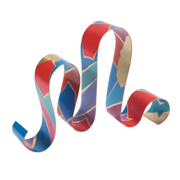 Dorothy Merle Gillespie: Dorothy Merle Gillespie (American, b. 1920) "Ribbon," painted metal , 10.5"h, signed, edition of 4
