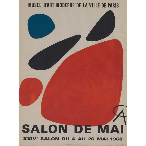 After Alexander Calder: After Alexander Calder (American, 1898-1976) "Salon de Mai," 1968, color poster, 25.75" x 18.5", unframed