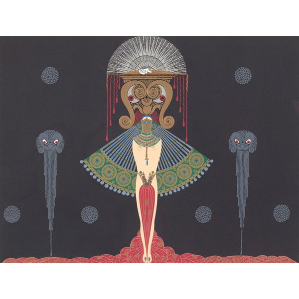 Romain de Tirtoff Erte: Romain de Tirtoff Erte (Russian, 1892-1990) "Untitled," serigraph, 17.25" x 22.5", pencil signed and numbered in margin, edition AP, framed