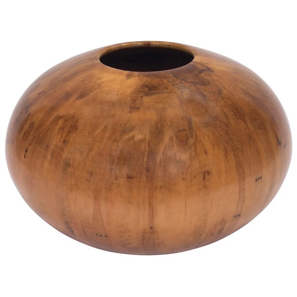 Philip Moulthrop turned wood vessel: Philip Moulthrop turned wood vessel, ash leaf maple, signed "PM Philip Moulthrop ash leaf maple Acer Negundo 8990", 12"dia x 8"h, excellent condition