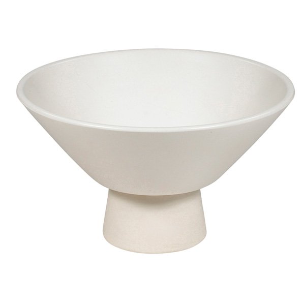 Malcom Leland pottery planter Architectural Pottery cer: Malcom Leland large pottery planter, by Architectural Pottery, white glazed ceramic, footed bowl form, original finish, unsigned, 25.5"dia x 15"h, excellent original condition
