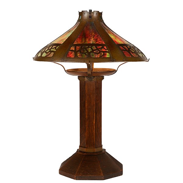 Gustav Stickley table lamp, 625