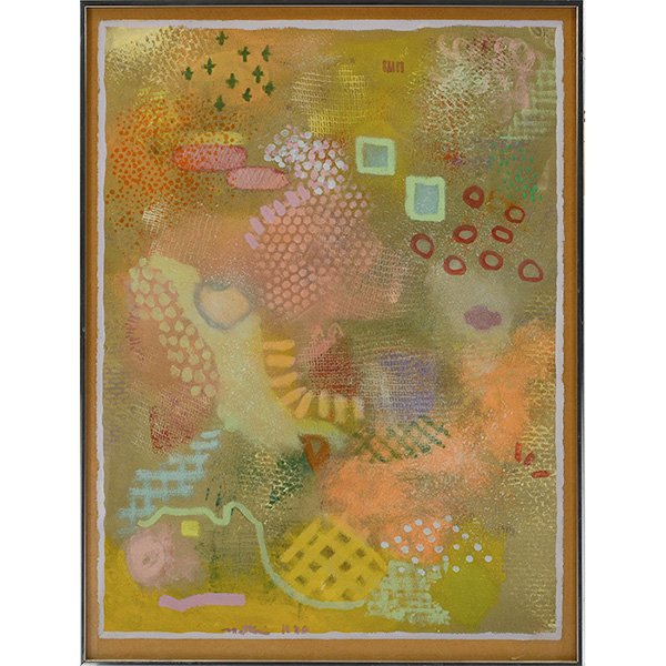 Robert Natkin (American, 1930-2010): Robert Natkin (American, 1930-2010) "Untitled," 1990, acrylic on paper, 29.5" x 22", signed and dated lower edge, framed Provenance: Estate of Paul Campagna, Chicago, Illinois