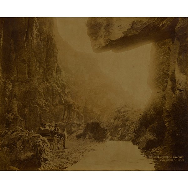 Charles Savage (American, 1832-1909) Hanging Rock,: Charles Savage (American, 1832-1909) "Hanging Rock, American Fork Canon, Utah, together with works by Gustaf Sandahl, Grace Chander Horn, F.B. Fiske and Unknown Artists (seven works)," c. 1887, gelati